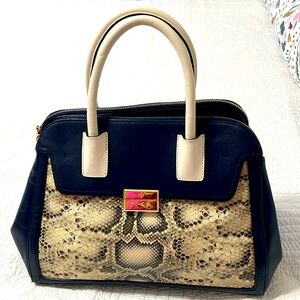 Tory Burch Elise Snake Dome Satchel